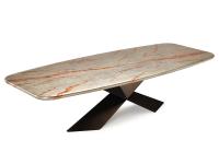 Tyron table by Cattelan with Signature MDF rectangular top and Thunder decoration.