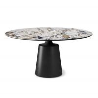 Yoda round table by Cattelan with marble-effect Keramik stone top