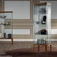 Chantal modern glass showcase by Cattelan
