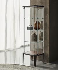 Glass and wood showcase Chantal by Cattelan - cm 56 d.48 h.178