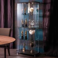 Concerto glass display cabinet with lighting