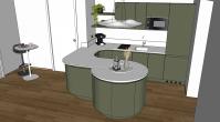 Progetto 3D cucina - vista 