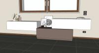 Living/Dining 3D Design - detail of the sideboard