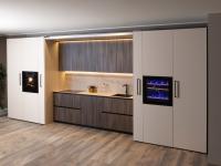 Customised KLab 09 concealed kitchen with folding doors 