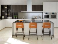 Modern kitchen with cooking island and snack bar counter
