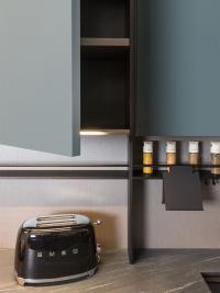 Detail of the wall unit and the spices holder