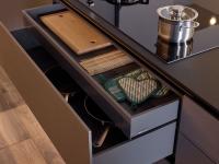 Detail of the big drawer with inner smaller drawer