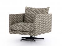 Aker armchair upholstered in Tamerice fabric in shades of sage green