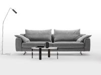 Modern, modular sofa with high feet Arren, in the linear version with 3 seats and a width of 254 cm