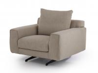 Arren armchair with wide armrests and 64 cm seat cushion