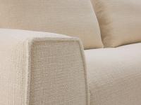 Detail of the upholstery here made of Siena fabric, a woven natural chenille