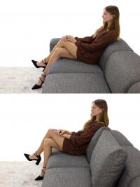 Seating proportions and ergonomy of Biarritz sofa