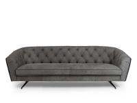 New Kap modern handcrafted chesterfield sofa in two-tone leather