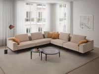 Cassis corner sofa 335 x 335 cm composed of end unit 235 cm, corner without armrest 205 cm and end unit 130 cm