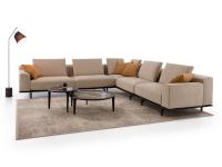 Cassis sofa offering the possibility of creating large L-shaped compositions positioned in the centre of the room