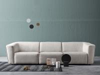 Davos elegant sofa with extendable seats in the linear 3-seater version