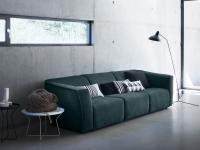 Davos sofa in the 354-cm linear version with fabric upholstery