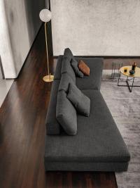 The Holiday linear sofa, but with inclined terminal elements