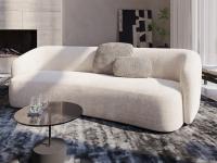 Sectional curved sofa Laurent in the linear 3-seater version