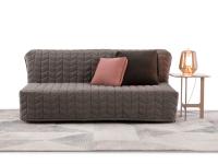 Brady 2 seater sleeper couch with quilted cover in Mystic fabric
