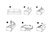 Camelia sofa bed - Scheme to correctly open the bed mechanism 