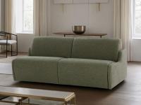 Cody armless sofa bed with rounded seat for a relax position