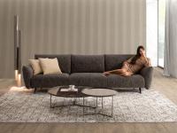 Malibù designer sofa with upholstered armrests