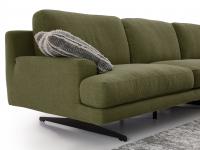 Detail of the lines and proprtions of Marlow sofa with high feet