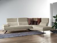 Maurice modern sofa with adjustable backrest and armrests