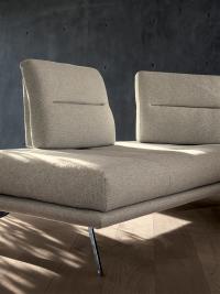 Maurice sofa with adjustable backrest and armrests in two positions