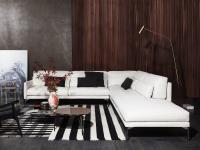 Maxime corner sofa with a meridian, terminal element, corner element and pouffe