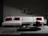 Maxime sofa with double chaise-longue in the dimensions 167 x 167 cm