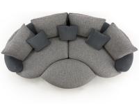 View from above of the Messico curved sofa with ottoman