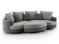 Messico sofa in the shaped 4-seater version