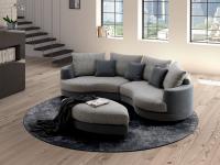 Messico curved sofa placed in the middle of the room
