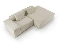 Square sofa composed of 1 big element 100 cm + big peninsula 150 x 150 cm