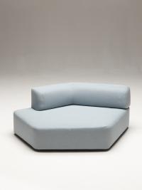 Shaped terminal element of the modular sofa with curved lines Swing