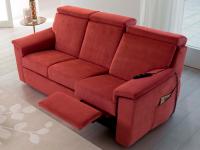 Vulcano recliner riser red sofa with control handset