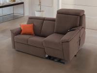 Vulcano relax sofa with recliner and riser system, in Joint 405 fabric, completely removable cover