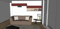 Living/Sitting Room 3D Design Project - seating area
