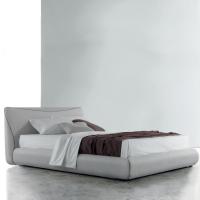 Bolt padded leather double bed