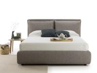 Blend is a bed with upholstered bed frame and independent headboard cushions