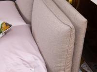 Detail of the reclining headboard cushions for resting your back when relaxing