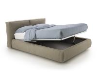 Nuvola double bed with wide storage box and single lift-up system