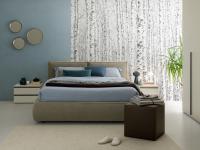 Frontal view of Nuvola upholstered bed