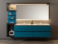 HPL bathroom cabinet with double washbasin Vittoria 02