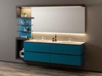 Bathroom composition Vittoria 02 made to measure from 196 cm to 226 cm