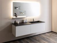 Vittoria 01 tailor-made bathroom vanity with HPL integrated sink