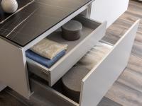 Lateral base unit with drawer and a second inner drawer
