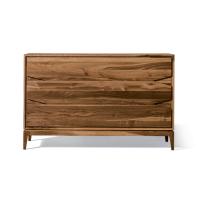 Akemi dresser with solid wood drawers, in natural walnut finish